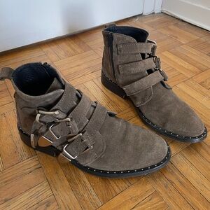 Little Burgundy green ankle boots.